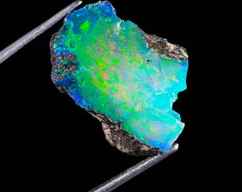 Opale Noire Éthiopienne Brute - Pierre Naturelle 20x15mm 15.5 Carats - Fire Opal