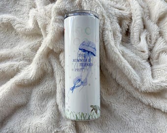 The Summer I Turned Pretty 20 oz Tumbler Sippy Cup Style With Metal Straw