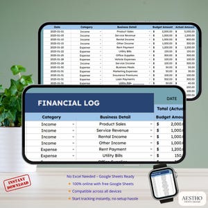 Google Sheets Financial Dashboard Template for Google Sheets | Track ...