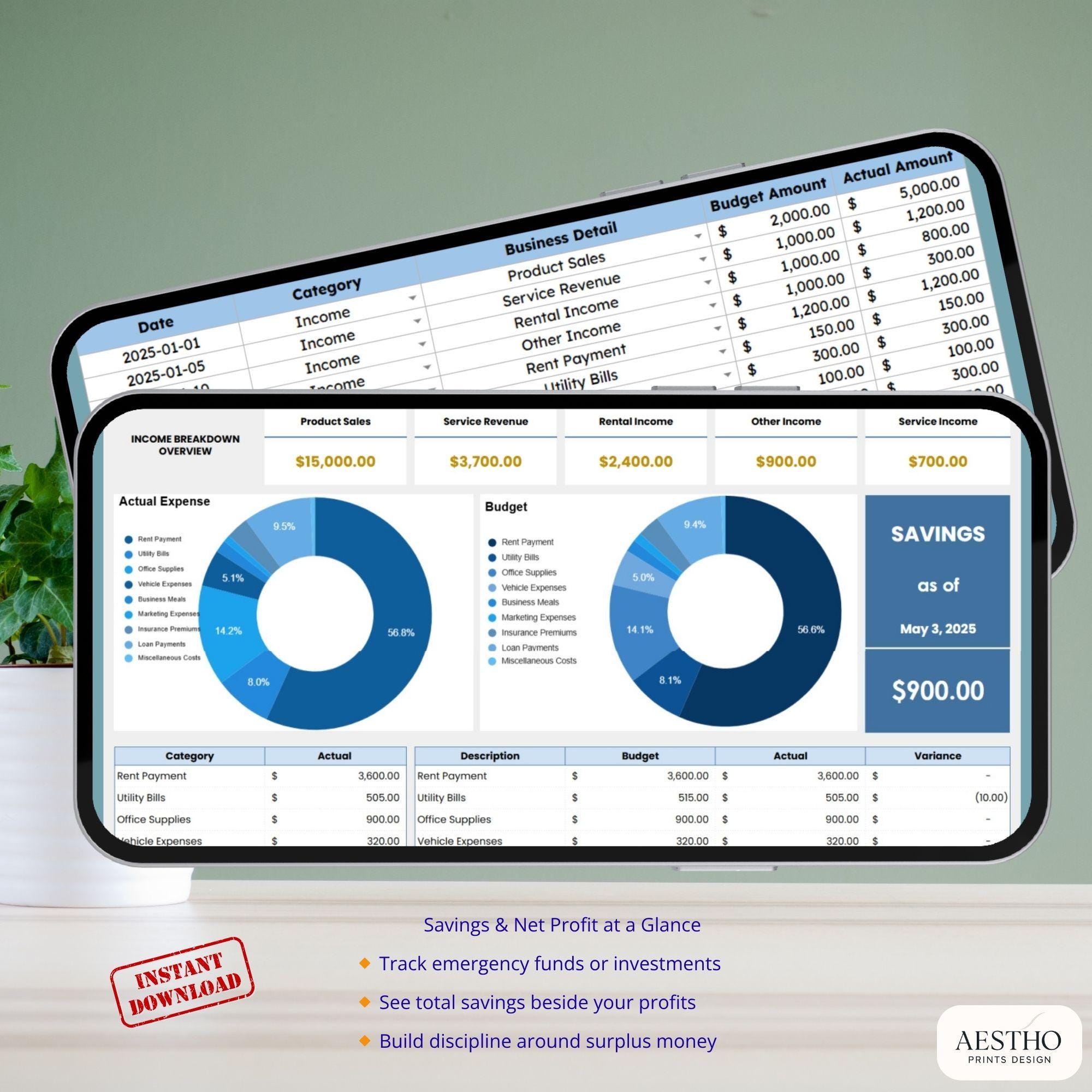 Google Sheets Financial Dashboard Template for Google Sheets | Track ...