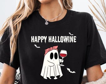 Halloween Cute Ghost Shirt, Cute Ghost Shirt, Retro Ghost Tee, Women's Halloween Shirt, Fall Spooky Ghost shirt, Halloween Gift, Hallowine