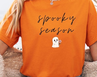 Koszulka Spooky Season Ghost: Damska koszulka retro na Halloween