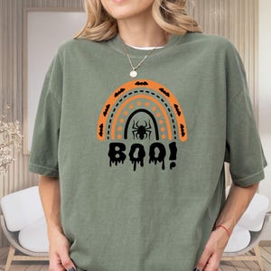 Halloween Boo Shirt,Halloween Rainbow shirt,Halloween Party, Halloween T-shirt,Fall shirt,Halloween Funny Tee,Halloween Spooky Shirt