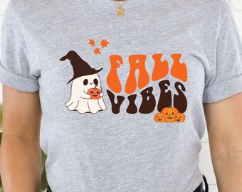 Vintage Sweatshirt, Fall Sweater, Fall Vibes, Halloween Shirt, Halloween Funny Tee, Fall Clothing, Halloween Ghost Shirt,