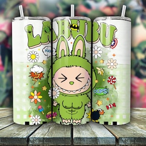 Funny Labubu Cartoon Tumbler Wrap: 20oz Skinny Sublimation Design (PNG Digital Download)