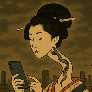 Japanese Yokai Ukiyo-e Art Print - Modern Japanese Wall Art | Instant Digital Download for Home Decor