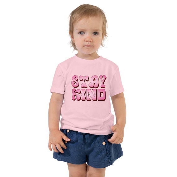 Toddler Short Sleeve Tee Keep Kind, Cotton Preschool Girl Shirt,