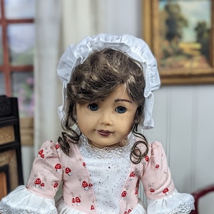 Meet Temperance - a OOAK Custom Colonial AG Doll with Colonial Gown Shoes Stockings - Historical Doll Fashion