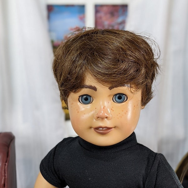 One of a Kind Boy 18 Inch Doll - Steven - Unique Male AG Doll - Pre-loved 18 inch Doll - OOAK - Collectible Doll - for Doll Lovers