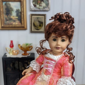 Meet Verity - a OOAK Custom Colonial AG Doll with Colonial Gown Shoes Stockings - Historical Doll Fashion