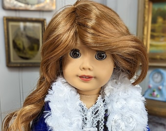 Custom Painted 18 inch Doll: Strawberry Blonde Mod Wig, Amber Eyes