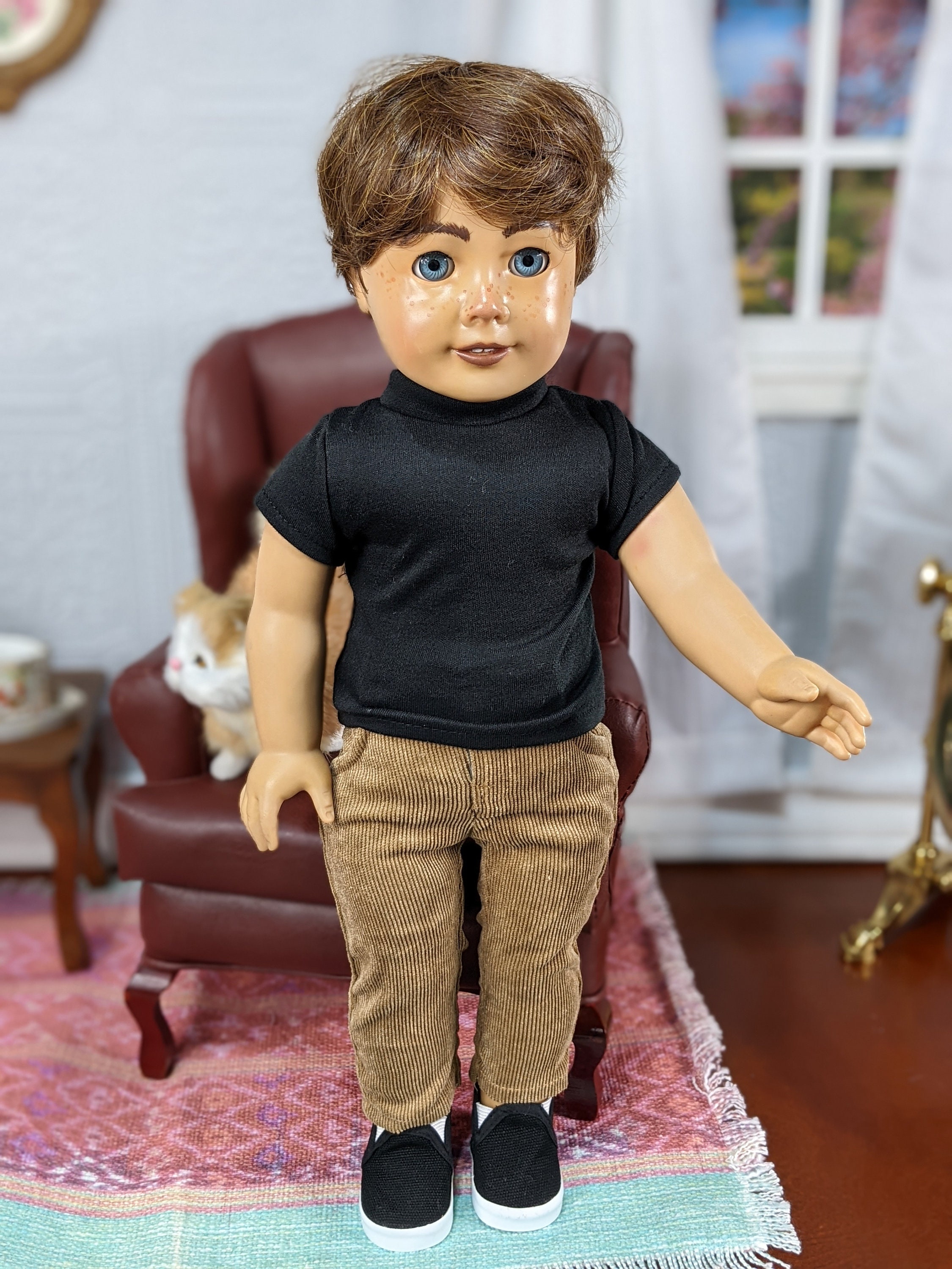 OOAK 18 Inch Boy Doll: Steven, Freckles, New Wig - Etsy