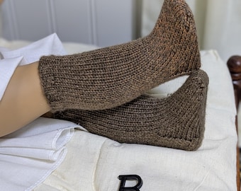 Homespun Hand Knit Wool Doll Socks: Historic Fashions for 18 inch Dolls