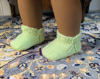 Vibrant Everyday Hand Knit Wool Doll Socks - For 18 Inch Boy & Girl Dolls