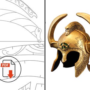 Helm Hammerhand's Helmet EVA Foam Template Pattern