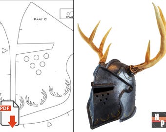 Plantilla de casco de Robert Baratheon, cosplay de Juego de Tronos (descarga digital)