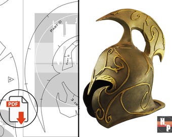 LOTR High Elven Helmet Pattern | 2nd Age Elf Warrior (PDF Pattern)