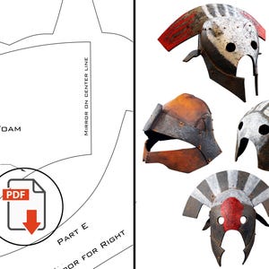 Collezione di modelli per elmi Uruk-Hai del Signore degli Anelli / Generale, Capitano, Berserker e Scout del Signore degli Anelli / 4 per 1