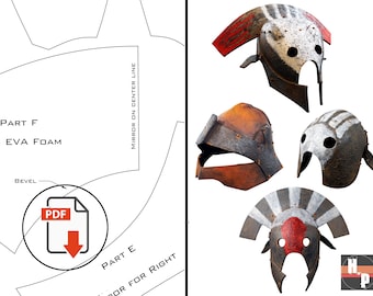 Lord of the Rings Uruk-Hai Helmet Pattern Collection | LOTR General, Captain, Berserker & Scout | 4 for 1
