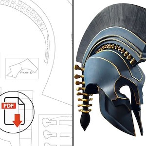 Agamemnon-helmsjabloonpatroon van EVA-schuim, geïnspireerd op The Odyssey