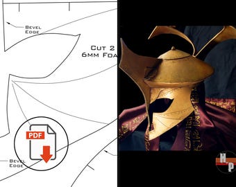 DIY LOTR Easterling Helmet EVA Foam Template Pattern | Lord of the Rings Warrior Helmet
