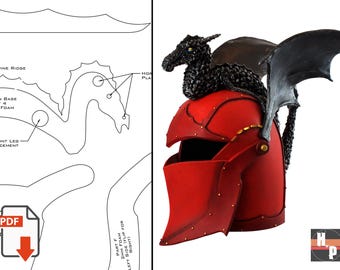 Daemon Blackfyre Helmet Template | EVA Foam Cosplay Pattern (PDF)