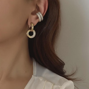 Pavé Diamond Cuff Earrings