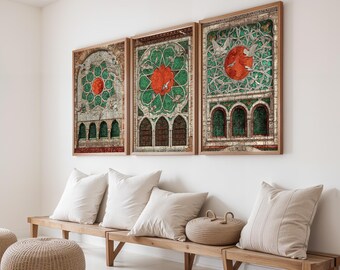 Alhambra Geometric Art Print 3 Set , Islamic Tile Design (Digital Download)