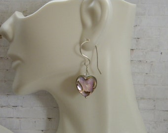 Paua shell dangle earrings