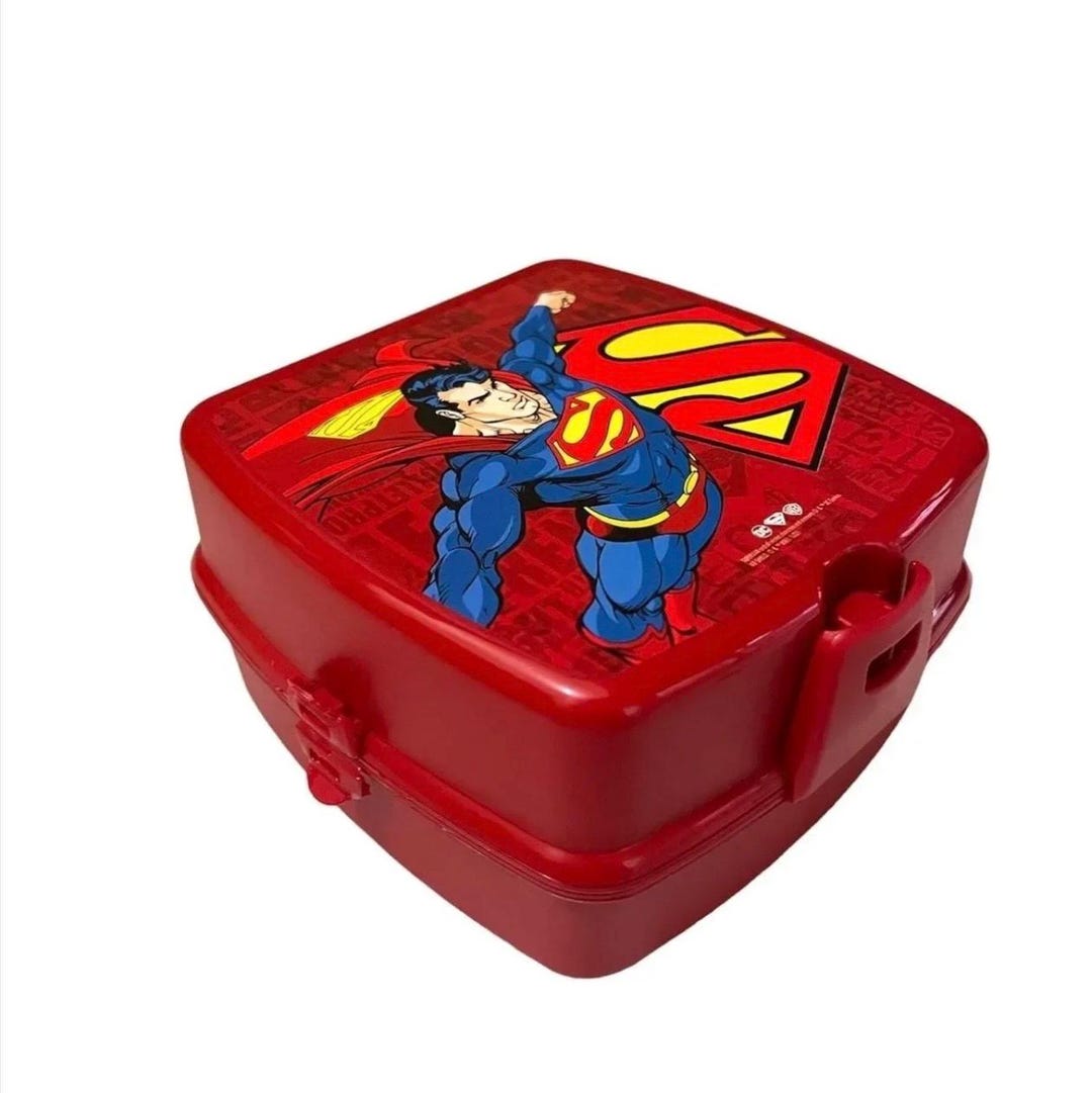 スーパーマン 子ども用ランチボックス スーパーマン レッド 弁当箱 – 子供用 学校用 食品容器 仕切り付き