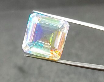 Rainbow Mystic Topaz – Square Cut Crystal Gemstone, 20-25 Ct