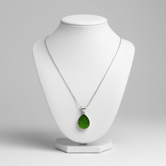 Natural Peridot Sterling Silver Pendant Large Teardrop 20-25ct Heart Chakra Healing Crystal August Birthday Prosperity Stone Free Chain