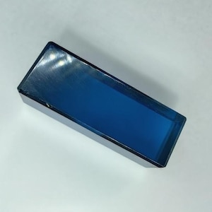 Blaue Andara Obsidian Scheibe: 725 Karat Rohedelstein Kristall
