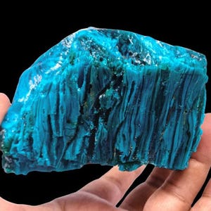 Arizona turkos obsidian råkristall | Naturligt grovt stenprov | Läkande kristalldekor | Lapidärt cabochonmaterial