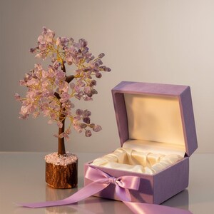 Feng shui crystal bonsai promoting calm and abundance.