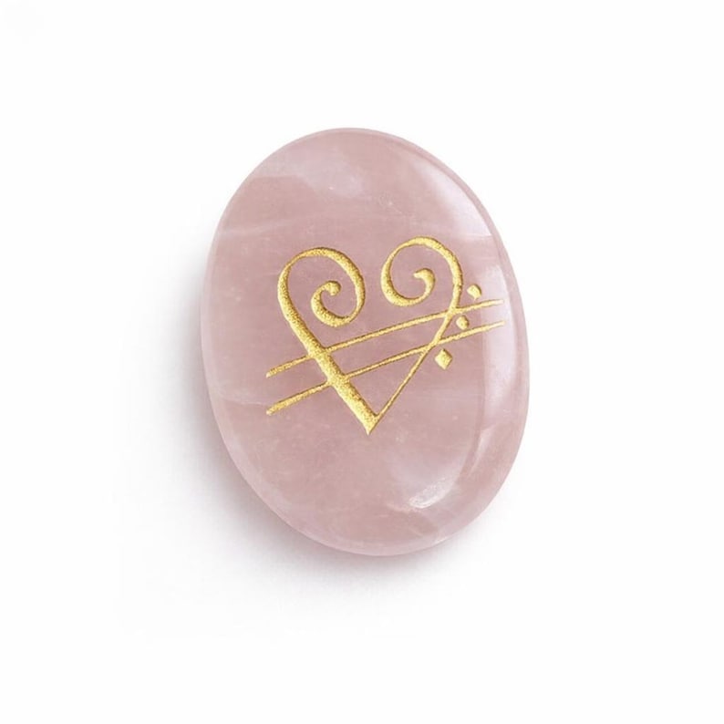 Rose Quartz Love Frequency Crystal 528 432 111 | Polished Healing Palm Stone for Manifestation, Emotional Healing & Spiritual Energy Decor