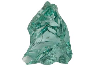Natural Aqua Andara Obsidian, Raw Untreated Crystal, Chakra Stone