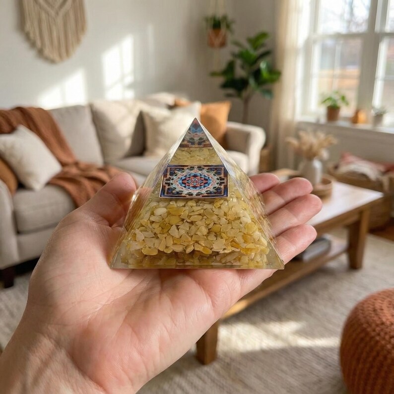 citrine orgone pyramid energy generator