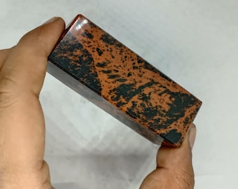 Rough Mahogany Obsidian Slab 510-610ct – Natural Polished Crystal, Spiritual Healing Stone, Metaphysical Gem, Jewelry Making Gemstone