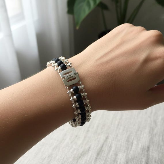 Natural Karungali Bracelet for Men & Women | Black wood Healing Bracelet with Silver Finish | Certified Traditional Protective Bracelet