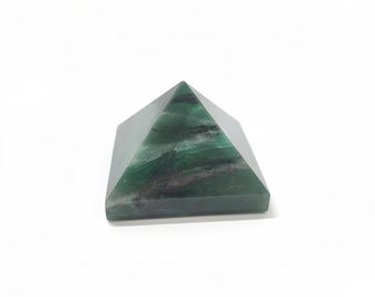 Natural Green Jade Certified Pyramid | Healing Stone for Prosperity, Balance, Heart Chakra Energy, Feng Shui & Positive Vibration Decor