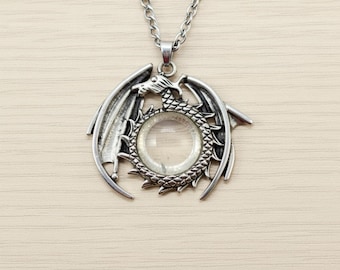 Moonstone Dragon Pendant Necklace – Certified Healing Crystal Jewelry