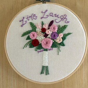 profanity embroidery wall art