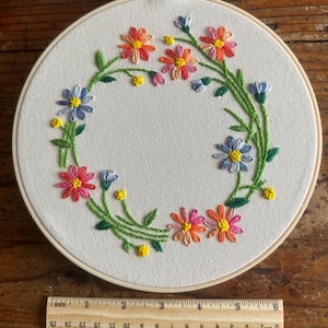 Handmade embroidery wall art