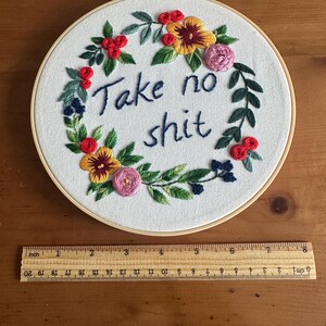profanity embroidery wall art