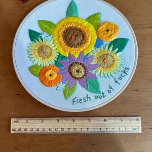 profanity embroidery wall art