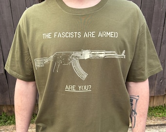 Armed -  Screenprinted Political Cotton T-shirt