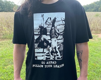 Father of Fascism - Screenprinted Political Cotton T-shirt