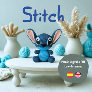 Stitch and Angel Amigurumi Digital Pattern in Spanish and English | Crochet PDF | DIY Disney Doll
