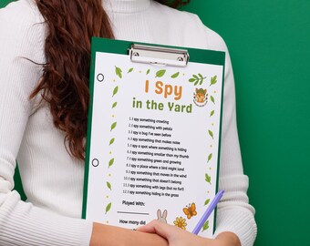 Backyard Nature I Spy Game: Outdoor Kids Activity (PDF Download)